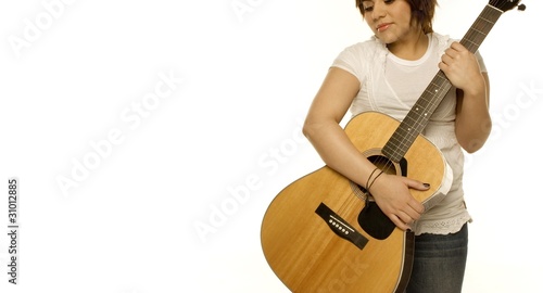 Photo: Woman Holding A Guitar Woman Holding A Guitar