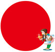 ベクター: 日本の心点 日本の心