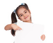 Foto: Girl with white board Girl with white board