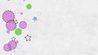 Circles and stars background with copy space on the right
