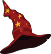 Hat of the wizard. Cartoon