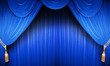 Blauer Theater Vorhang