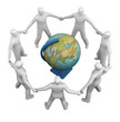 A global group of Symbol People in a circle. A global group of Symbol People in a circle.