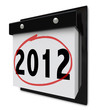 2012 - Wall Calendar Displaying New Year Date 2012 - Wall Calendar Displaying New Year Date