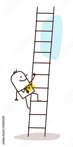 Vector: businessman climbing up businessman climbing up