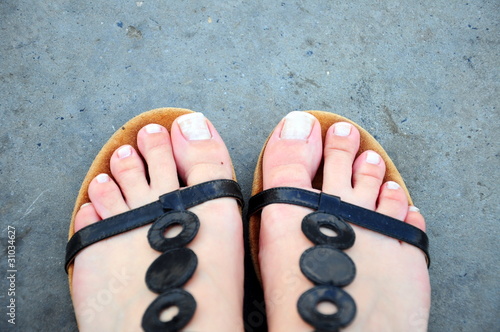 Photo: feet in sandals feet in sandals