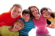 Smiling faces of children