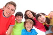 Smiling faces of children