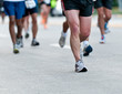 Legs of runners in matathon.