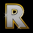Bling bling font type_letter R
