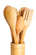 Set of wooden kitchen utensils