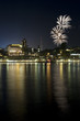 Hamburger Landungsbrücken mit Dom-Feuerwerk