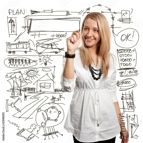 Photo: businesswoman writting something businesswoman writting something