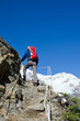 Hiking in the swiss alps