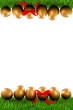 Easter golden eggs on fresh grass Easter golden eggs on fresh grass