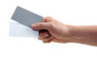 visit card in man's hand