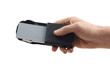 Leather visiting-card box in man's hand