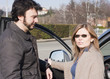 Young Adult Couple with Car
