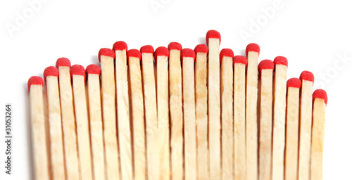Photo: Matches on white. Matches on white.