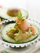 shrimp cocktail over open avocado shrimp cocktail over open avocado