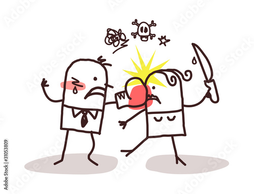 Vector: couple and violence couple and violence