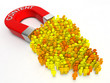 Magnet with title CONTENT attracts people