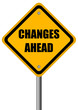 Vector changes ahead sign Vector changes ahead sign