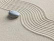 Zen stone in the sand Zen stone in the sand