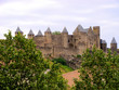 View of the ancient Carcassonne Castle, France