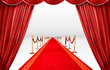 Red curatin and carpet Red curatin and carpet
