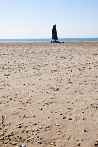 Photo: Sailing buggy at beach Sailing buggy at beach