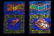 Close-up of St. Vitus Cathedral stained glass window, Prague Close-up of St. Vitus Cathedral stained glass window, Prague