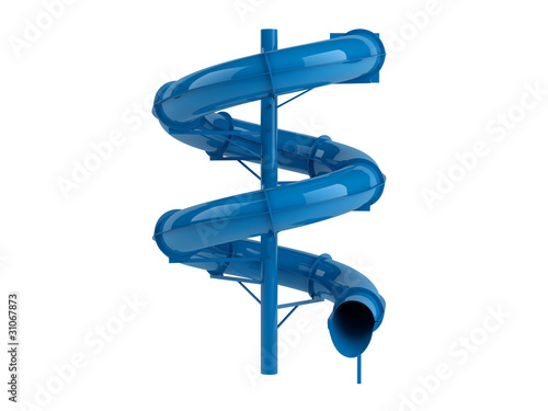 Illustration: Blue waterslide Blue waterslide