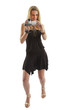 Photo: Woman holding hand held video Woman holding hand held video