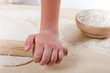woman hands knead dough woman hands knead dough