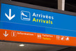 panneau d'information aeroport