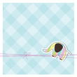 Baby arrival card with copy space
