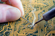 Soldering an electronic circuit