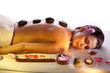 Woman getting spa procedures.