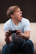 crazy gamer yelling at someone