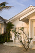 house sand and light of sunset