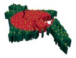 Bangladesh map flag many abstract people illustration