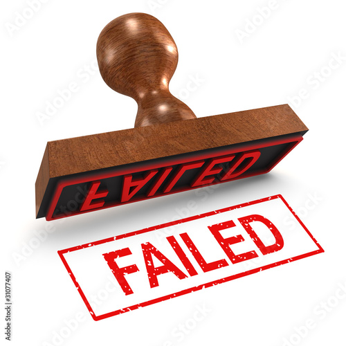 Illustration: 3d Rubber Stamp - "Failed" 3d Rubber Stamp - "Failed"