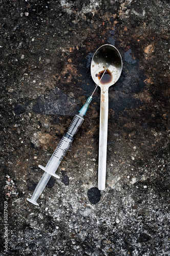 Photo: Teaspoon and heroin Teaspoon and heroin