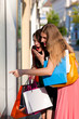 Frauen beim Shopping mit Taschen