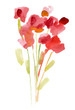 Abstract painted floral background