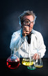 Scientist with Magnifying glass