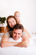 Photo: Lovely family in bed Lovely family in bed