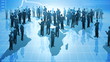 Team of businessman. Global communication.