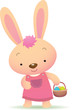 Ilustração vetorial : Cute pink Easter Bunny Cute pink Easter Bunny